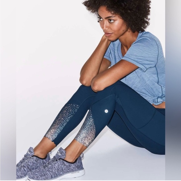 Lululemon Women’s Tight Stuff Tight II Jaded Blue Leggings Size 6 - Picture 1 of 10